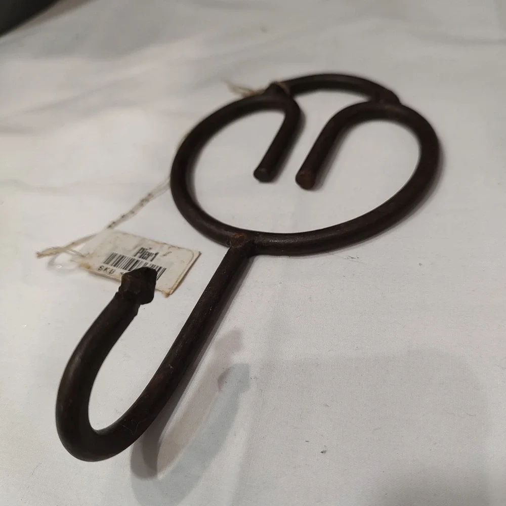 Pier One Wrought Iron Wall Mount‎ HOOK Keys Plants Indoor Outdoor